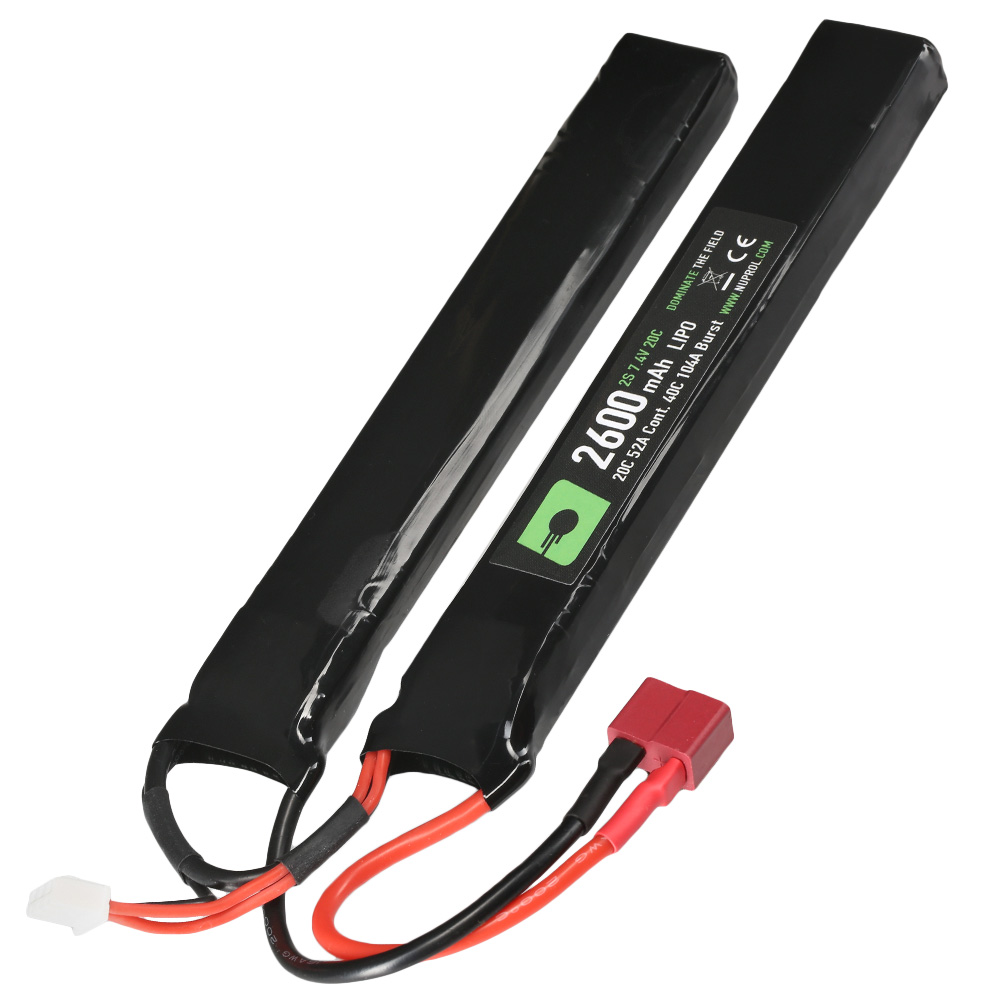 Nuprol Power Series LiPo Akku 7,4V 2600mAh 20C / 40C Small Two-Panel Type m. Deans Anschluss