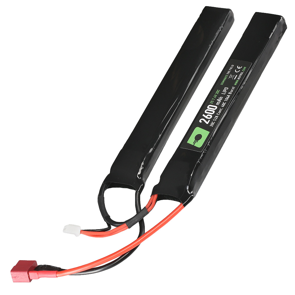 Nuprol Power Series LiPo Akku 7,4V 2600mAh 20C / 40C Small Two-Panel Type m. Deans Anschluss Bild 1