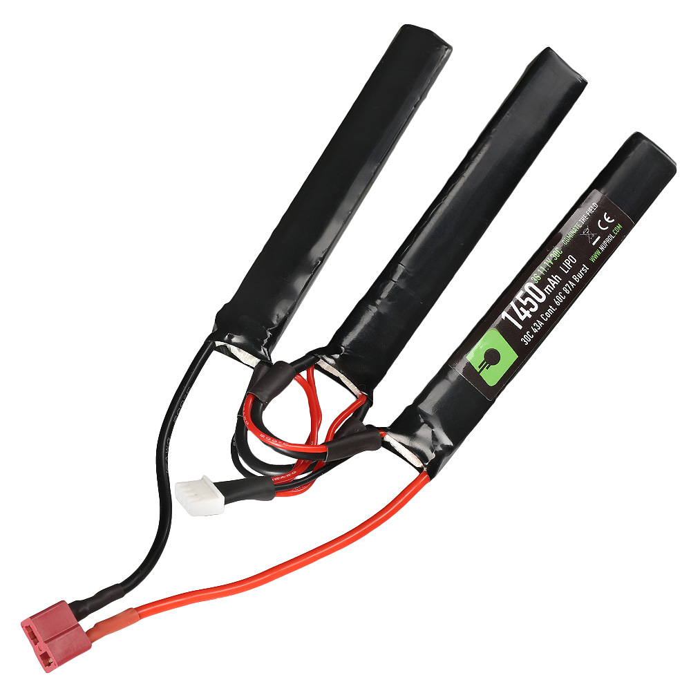 Nuprol Power Series LiPo Akku 11,1V 1450mAh 30C / 60C Tri-Nunchuck-Type m. Deans Anschluss Bild 1