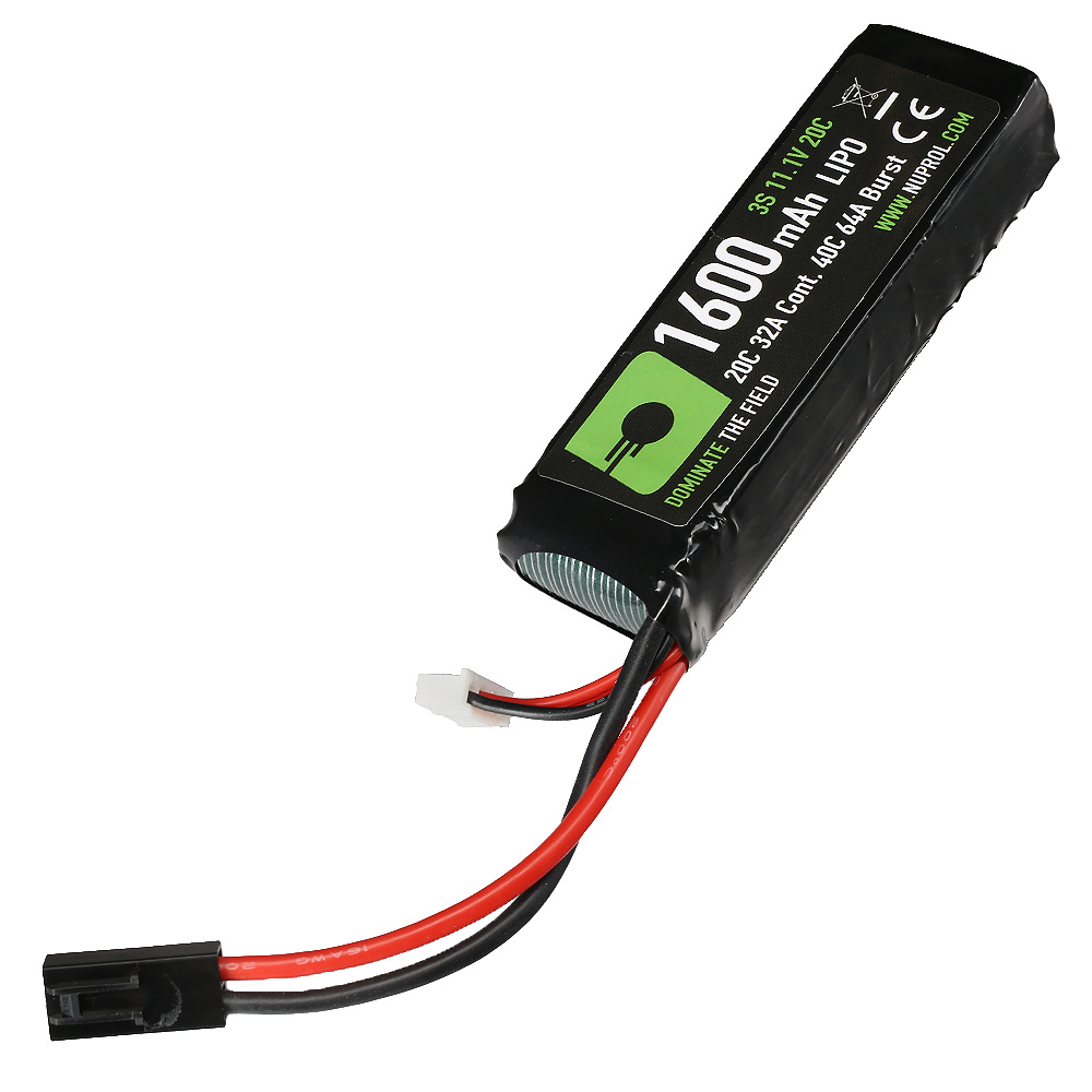 Nuprol Power Series LiPo Akku 11,1V 1600mAh 20C / 40C Small-Type m. Mini-Tam Anschluss Bild 1