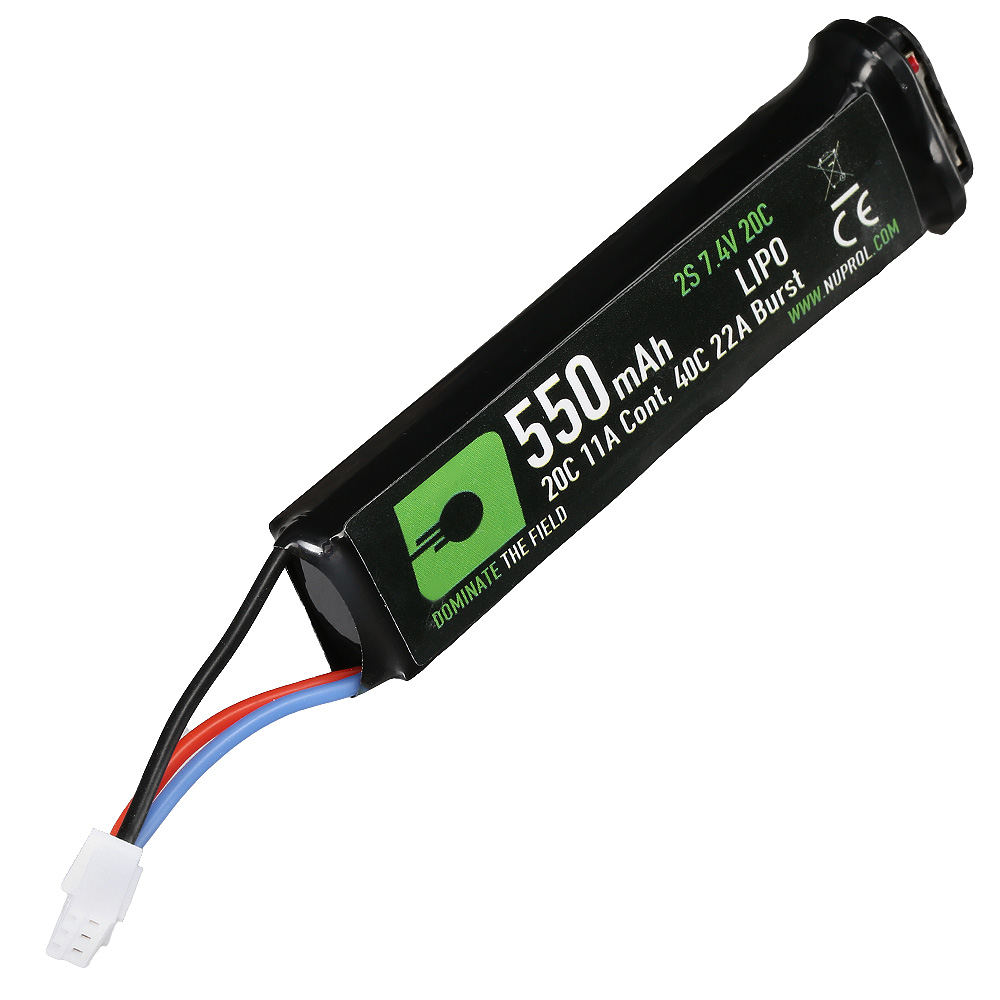 Nuprol Power Series LiPo Akku 7,4V 550mAh 20C / 40C fr TM / CYMA AEP Pistolenserie Bild 1