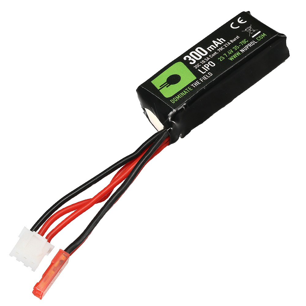 Nuprol Power Series LiPo Akku 7,4V 300mAh 35C / 70C f. Airsoftmodelle mit HPA-Systeme Bild 1