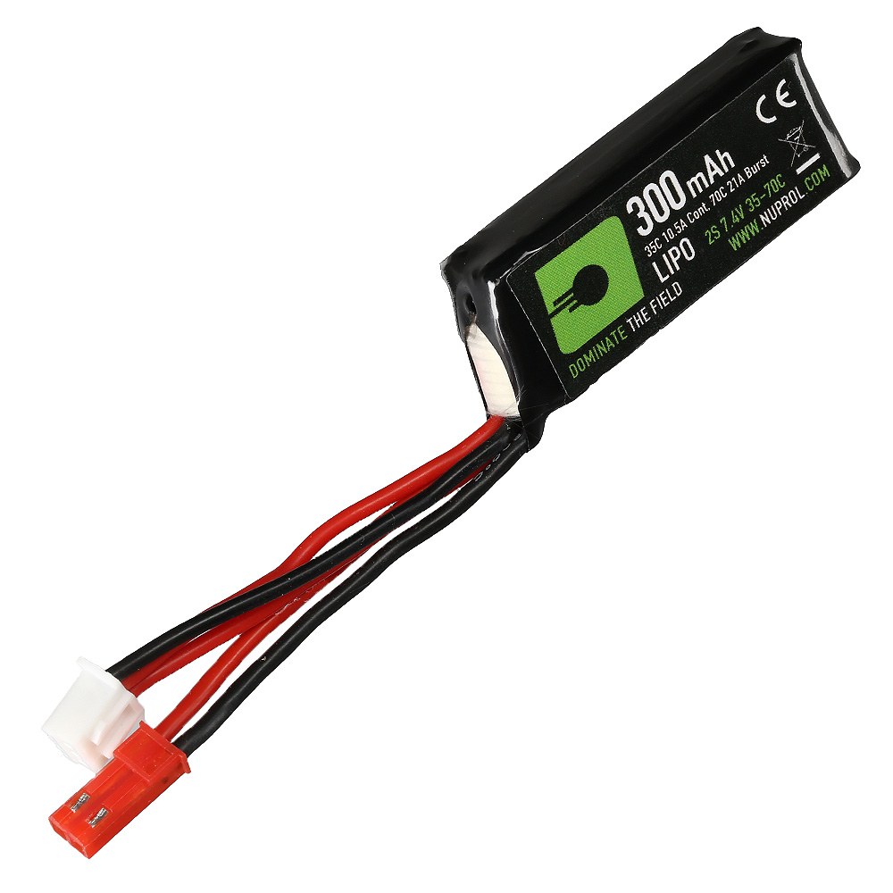 Nuprol Power Series LiPo Akku 7,4V 300mAh 35C / 70C f. Airsoftmodelle mit HPA-Systeme Bild 2