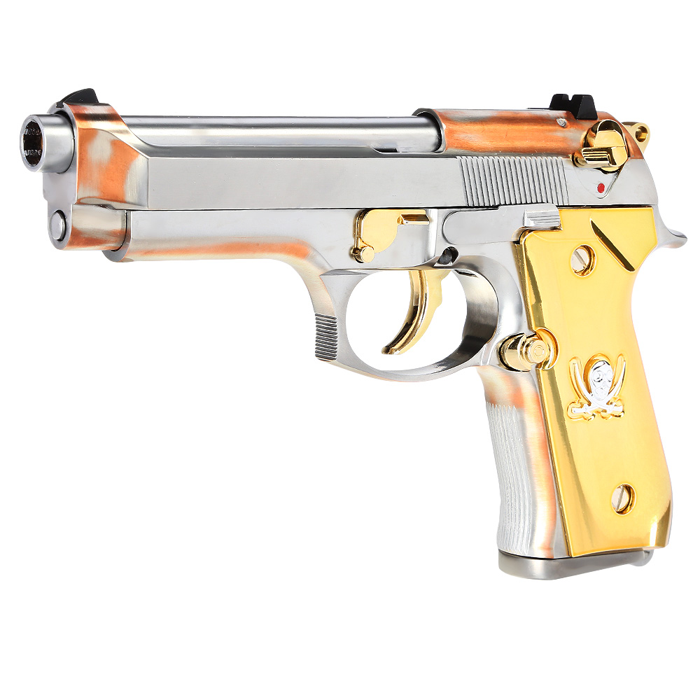 Socom Gear M92F Calico Jack Vollmetall GBB 6mm BB Gold-Chrome Finish