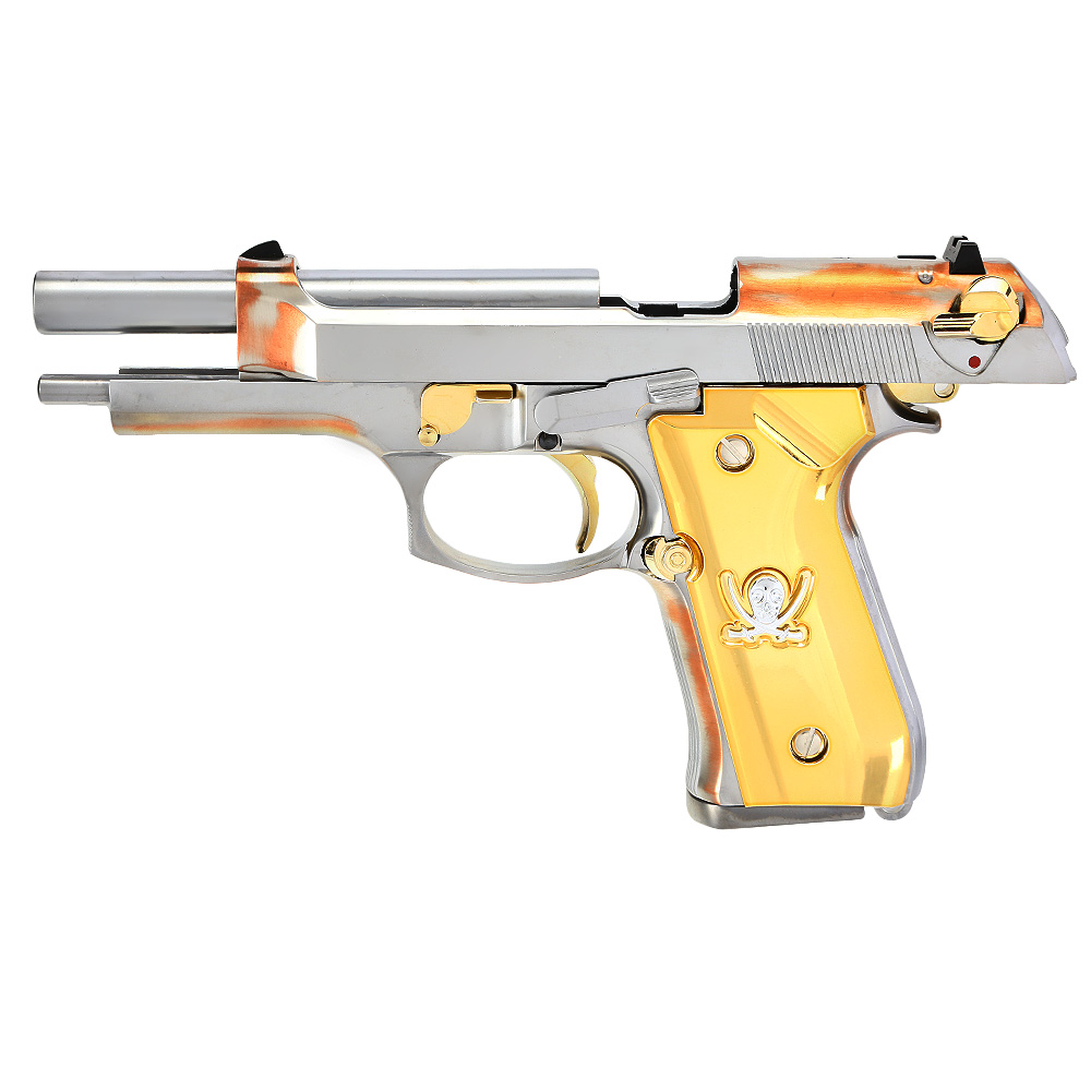Socom Gear M92F Calico Jack Vollmetall GBB 6mm BB Gold-Chrome Finish Bild 2