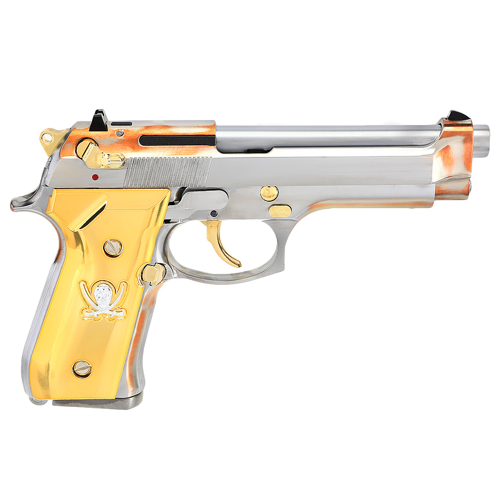 Socom Gear M92F Calico Jack Vollmetall GBB 6mm BB Gold-Chrome Finish Bild 3