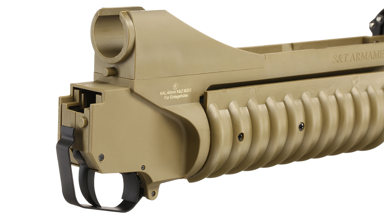 Cybergun Colt M203 40mm Granatwerfer Polymer-Version (3in1) Dark Earth - Short Version Bild 6