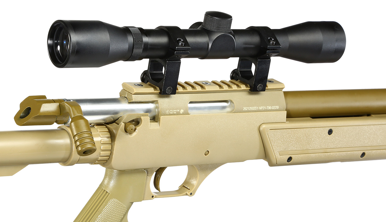 Nuprol Tango T96 Snipergewehr inkl. Zweibein / Zielfernrohr Springer 6mm BB Tan Bild 10