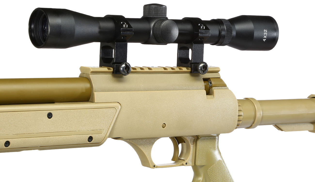 Nuprol Tango T96 Snipergewehr inkl. Zweibein / Zielfernrohr Springer 6mm BB Tan Bild 8