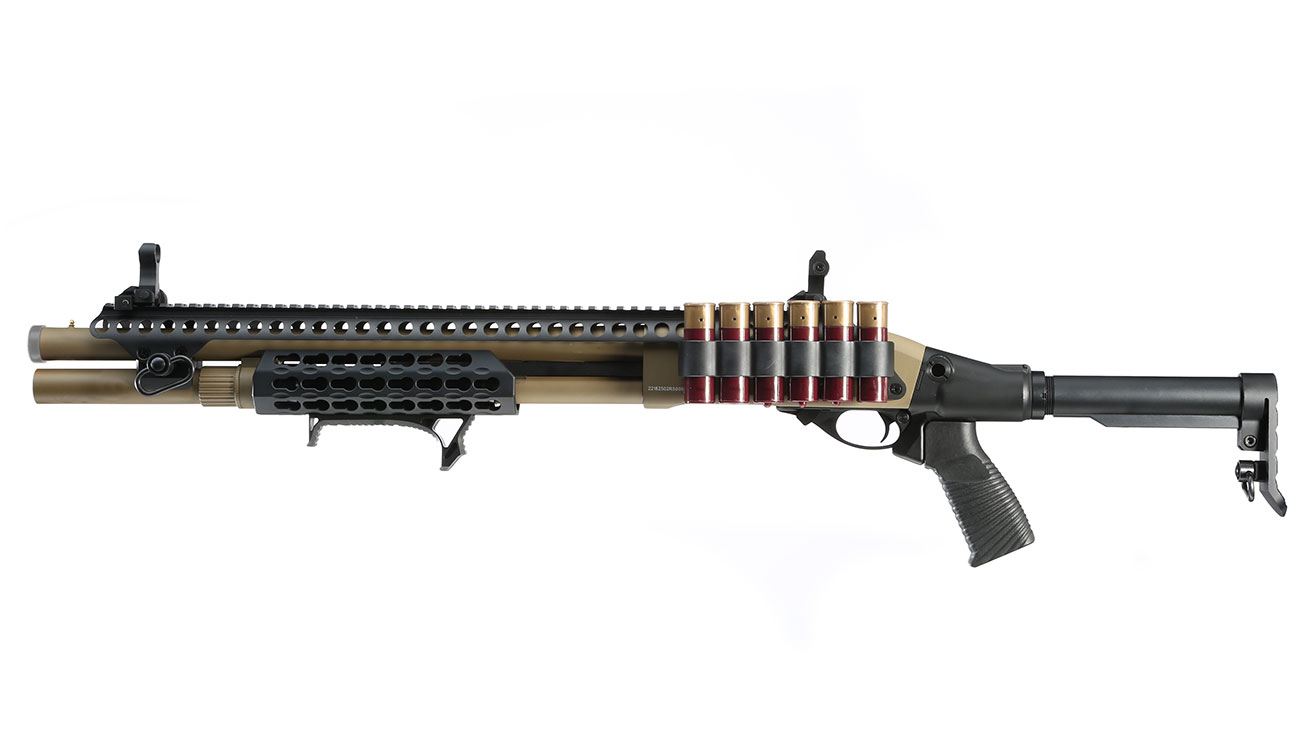 Jag Arms Scattergun SPX Vollmetall Pump Action Gas Shotgun 6mm BB tan Bild 1