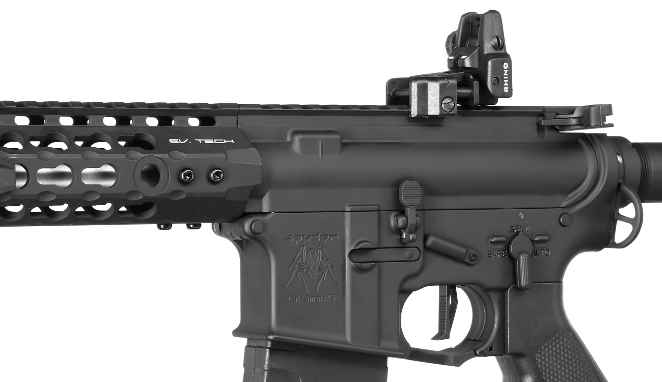 APS M4 10 Zoll KeyMod Spyder ASR-Series Vollmetall eSilver Edge SDU-MosFet 2.0 S-AEG 6mm BB schwarz Bild 7