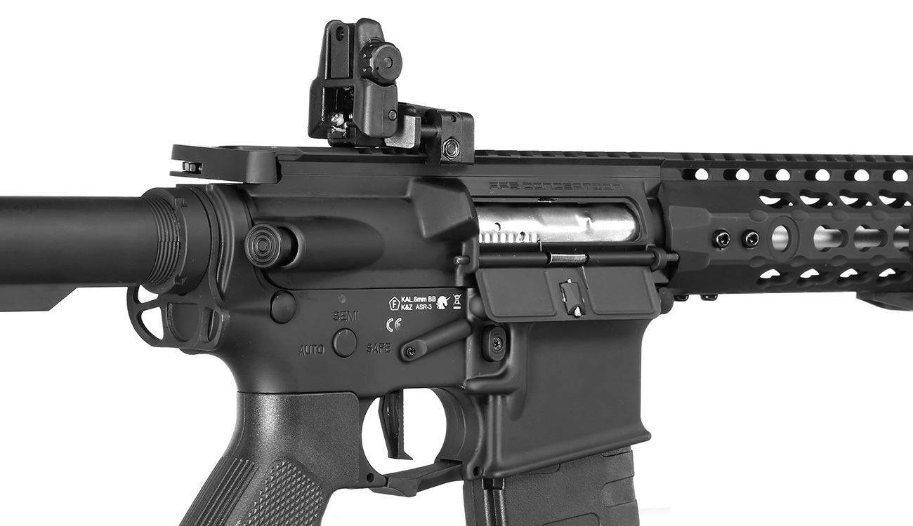 APS M4 10 Zoll KeyMod Spyder ASR-Series Vollmetall eSilver Edge SDU-MosFet 2.0 S-AEG 6mm BB schwarz Bild 8