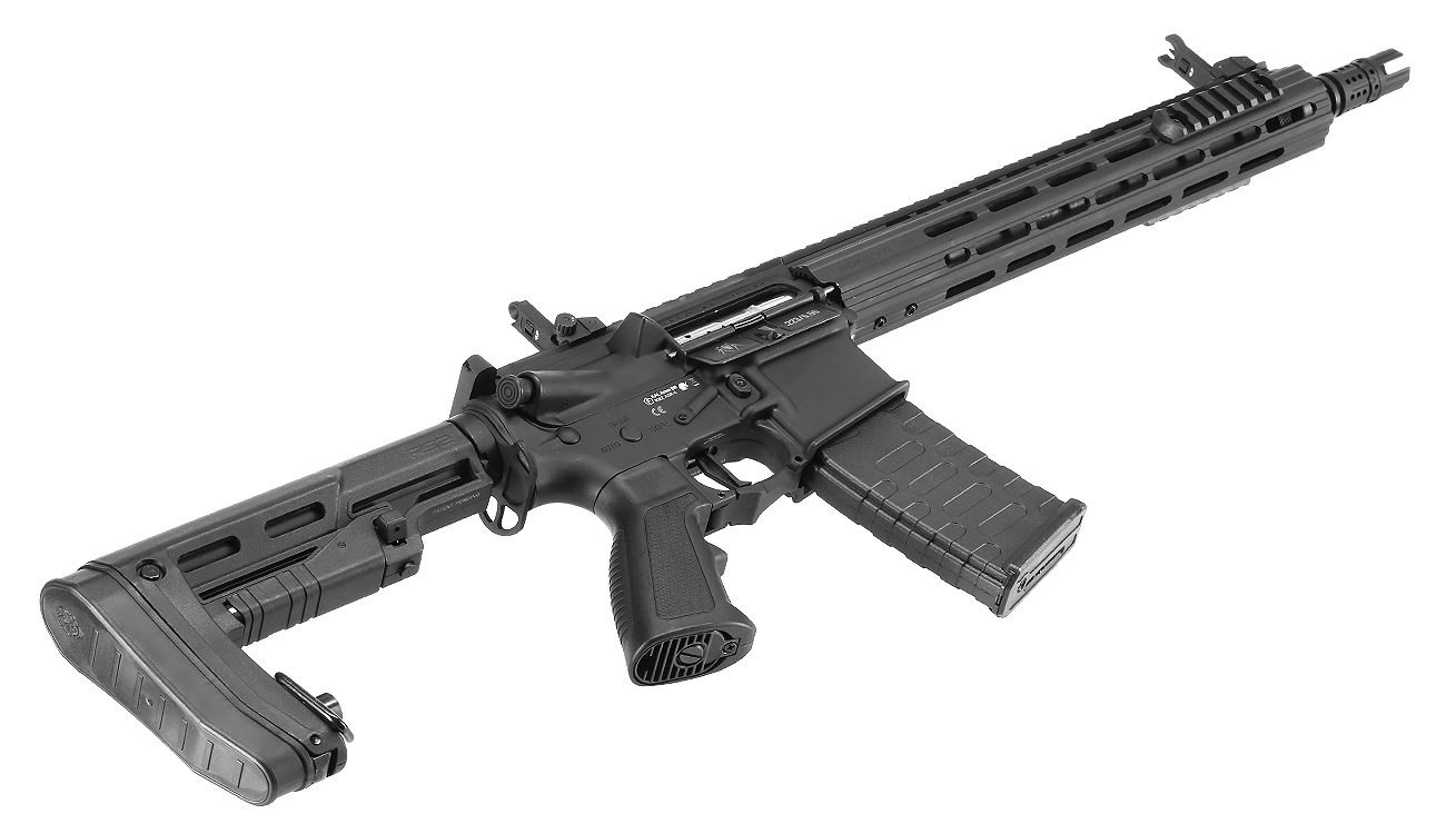 APS M4 13 Zoll M-LOK Spyder ASR-Series Vollmetall eSilver Edge SDU-MosFet 2.0 Vollmetall S-AEG 6mm BB schwarz Bild 4