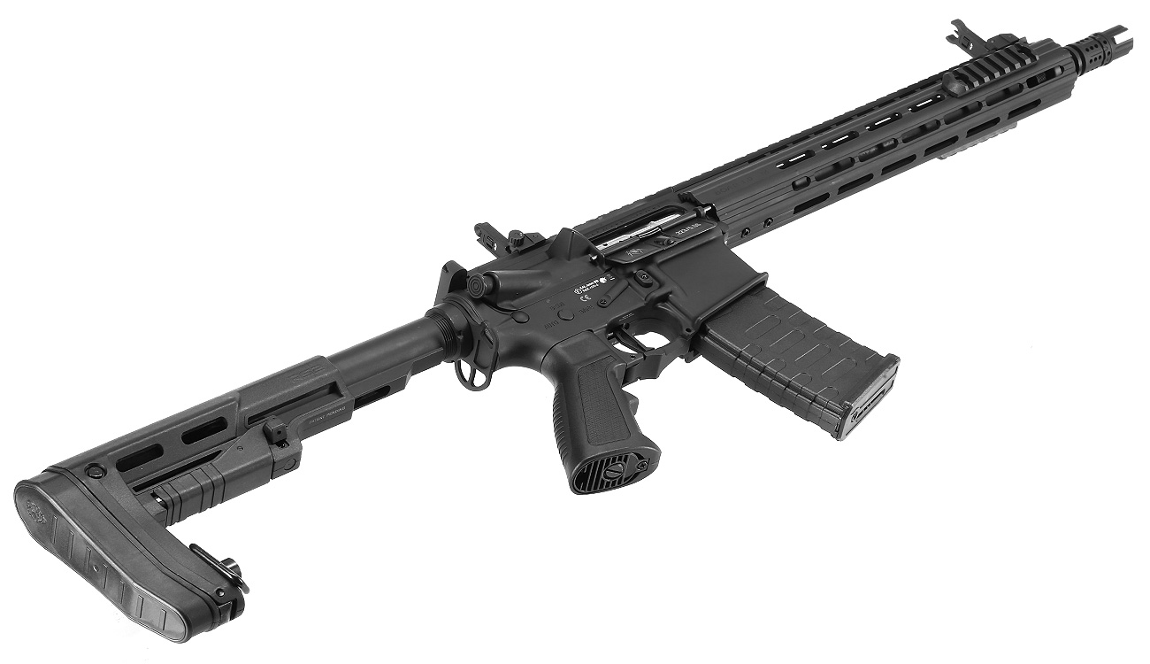 APS M4 13 Zoll M-LOK Spyder ASR-Series Vollmetall eSilver Edge SDU-MosFet 2.0 Vollmetall S-AEG 6mm BB schwarz Bild 5