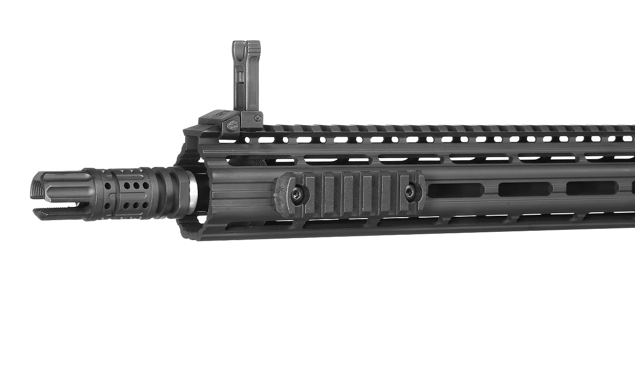 APS M4 13 Zoll M-LOK Spyder ASR-Series Vollmetall eSilver Edge SDU-MosFet 2.0 Vollmetall S-AEG 6mm BB schwarz Bild 6