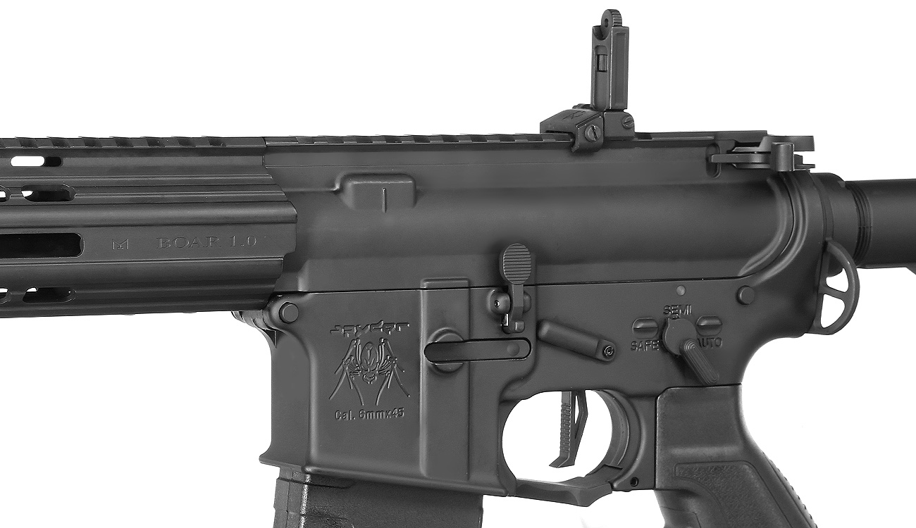 APS M4 13 Zoll M-LOK Spyder ASR-Series Vollmetall eSilver Edge SDU-MosFet 2.0 Vollmetall S-AEG 6mm BB schwarz Bild 7