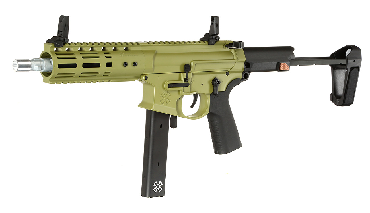 APS / EMG Noveske Space Invader 9mm Gen. 4 eSilver Edge SDU-MosFet 2.0 Vollmetall S-AEG 6mm BB oliv