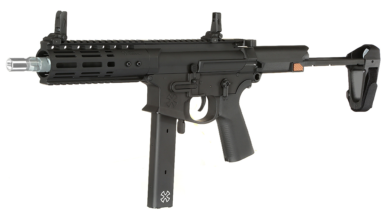 APS / EMG Noveske Space Invader 9mm Gen. 4 eSilver Edge SDU-MosFet 2.0 Vollmetall S-AEG 6mm BB schwarz