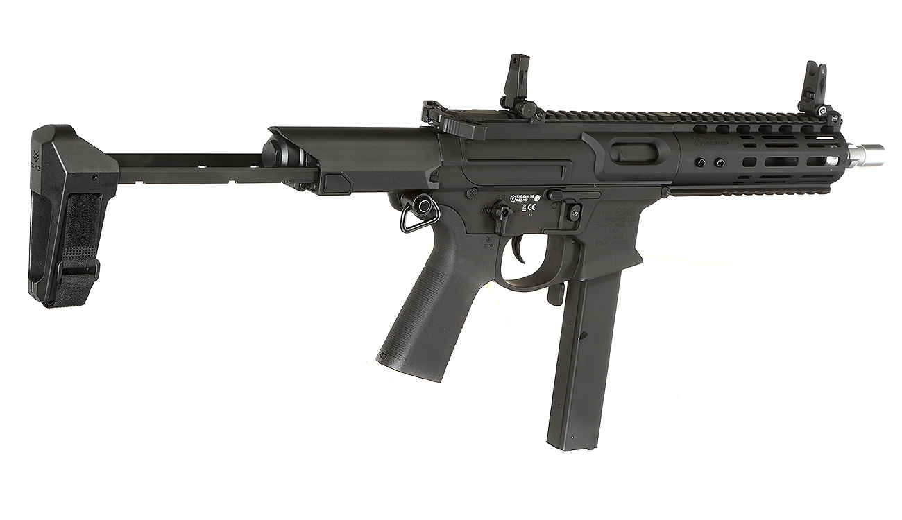 APS / EMG Noveske Space Invader 9mm Gen. 4 eSilver Edge SDU-MosFet 2.0 Vollmetall S-AEG 6mm BB schwarz Bild 3