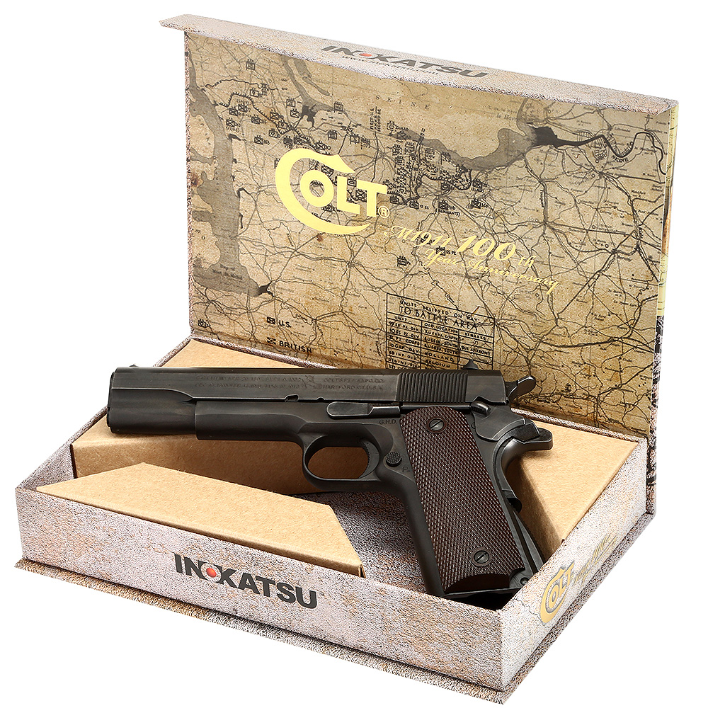 Inokatsu Colt 1911A1 Stahl CO2 BlowBack 6mm BB schwarz - 100th Limited Edition Bild 11