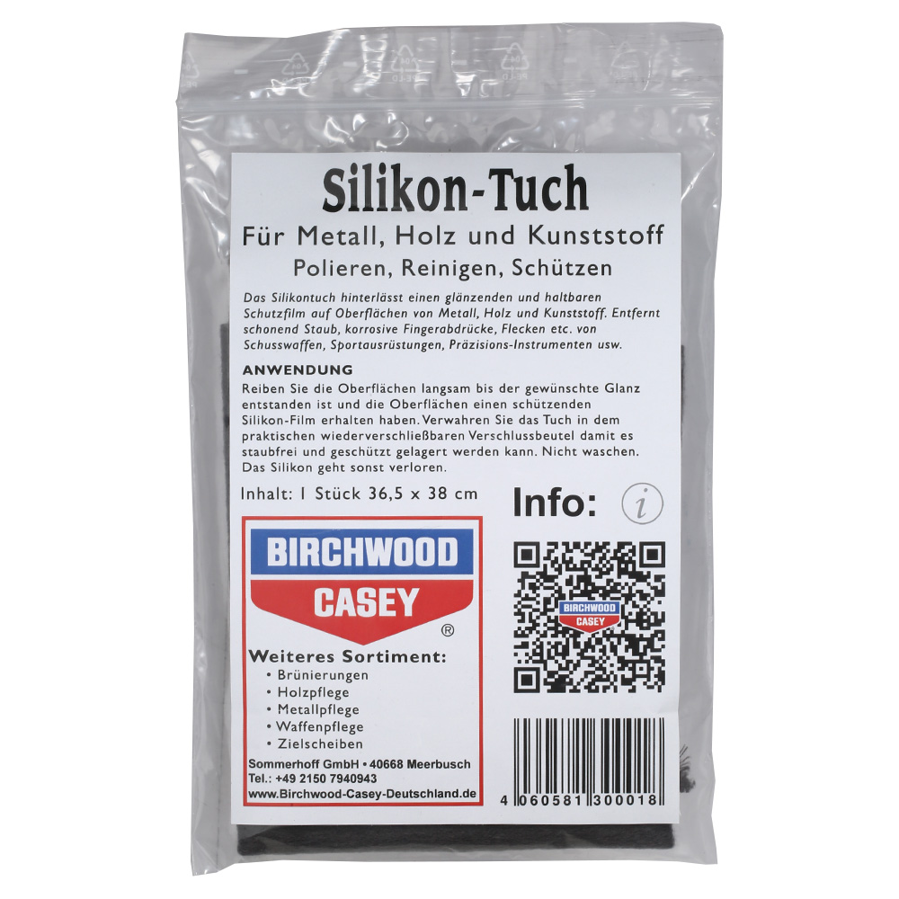 Birchwood Casey Gun & Reel Silikontuch zur Reinigung 36,5 x 38 cm grau Bild 1