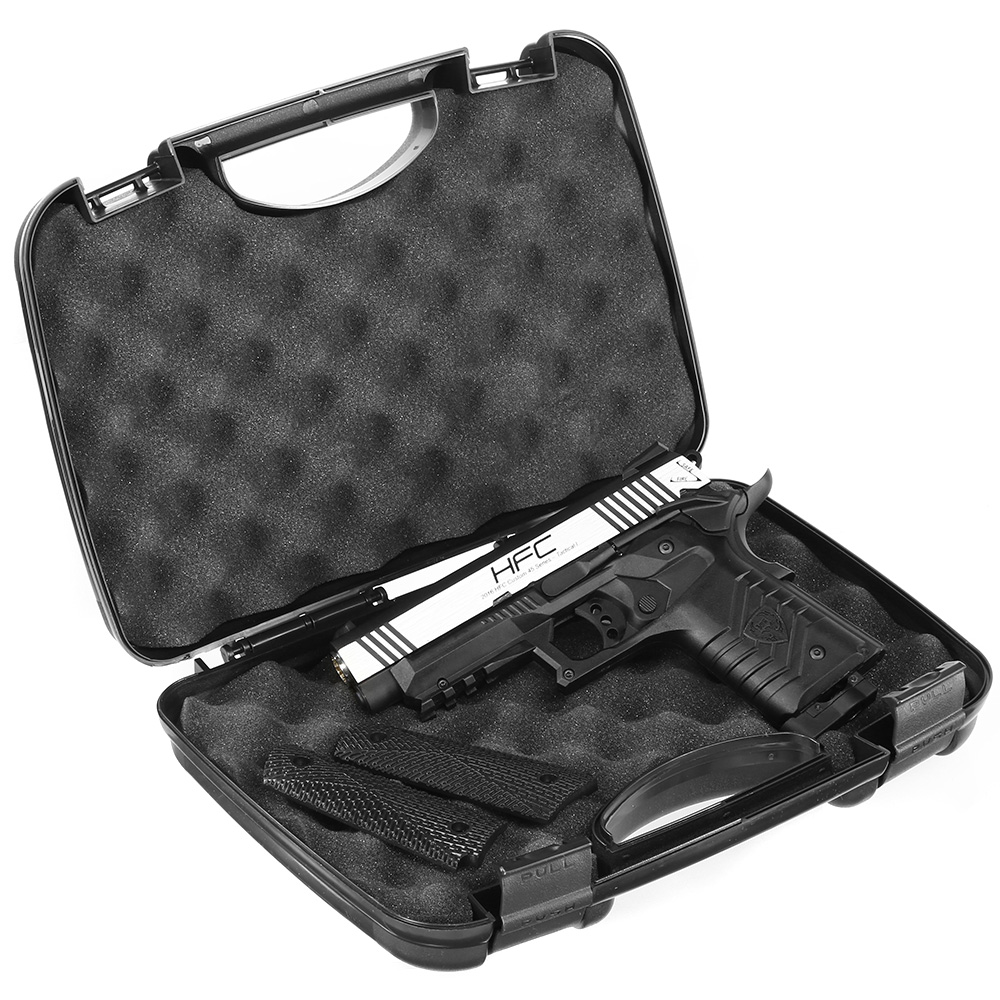 HFC M1911S Custom 45 GripTac Airsoftpistole Vollmetall CO2BB 6mm BB Dual Tone inkl. Pistolenkoffer Bild 11