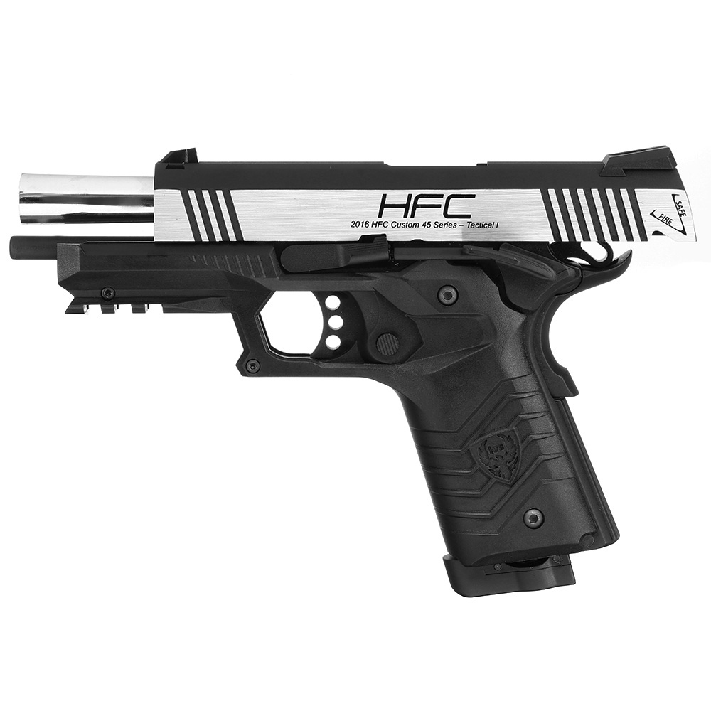 HFC M1911S Custom 45 GripTac Airsoftpistole Vollmetall CO2BB 6mm BB Dual Tone inkl. Pistolenkoffer Bild 2