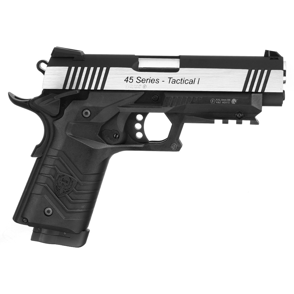 HFC M1911S Custom 45 GripTac Airsoftpistole Vollmetall CO2BB 6mm BB Dual Tone inkl. Pistolenkoffer Bild 3