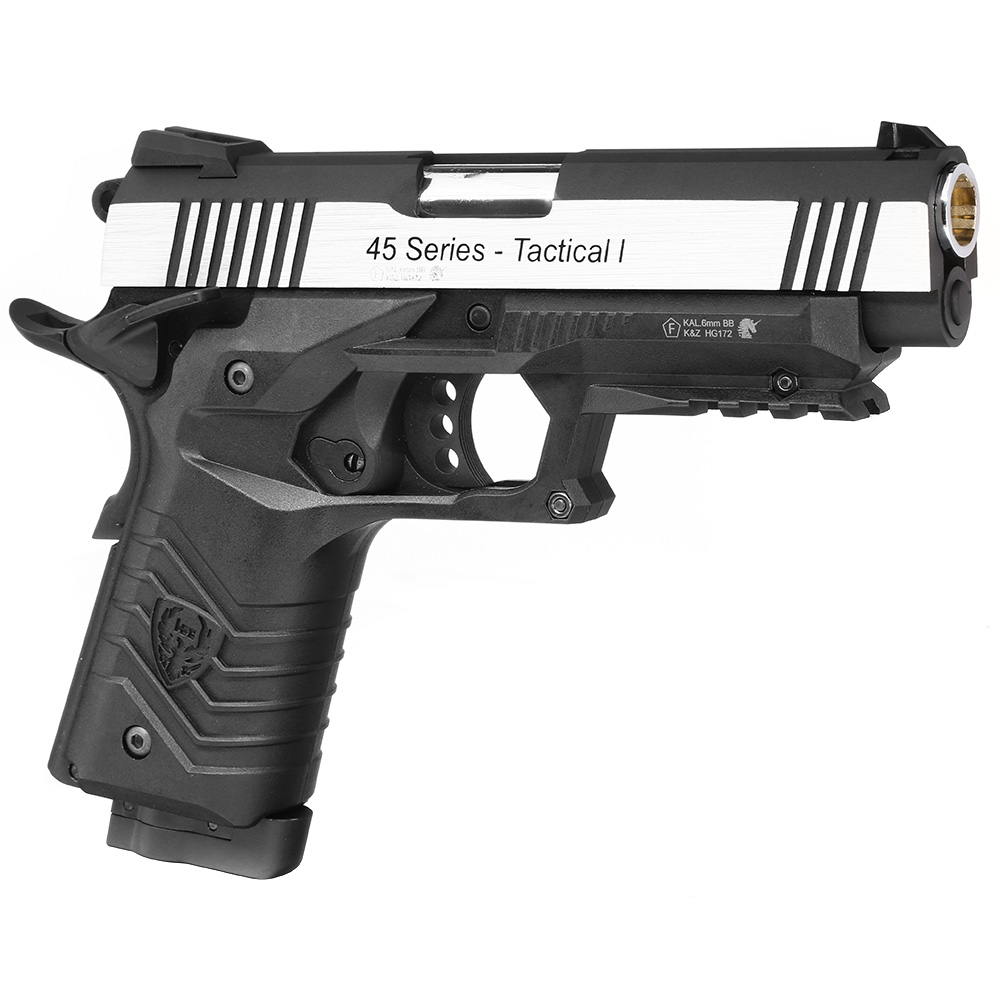 HFC M1911S Custom 45 GripTac Airsoftpistole Vollmetall CO2BB 6mm BB Dual Tone inkl. Pistolenkoffer Bild 8