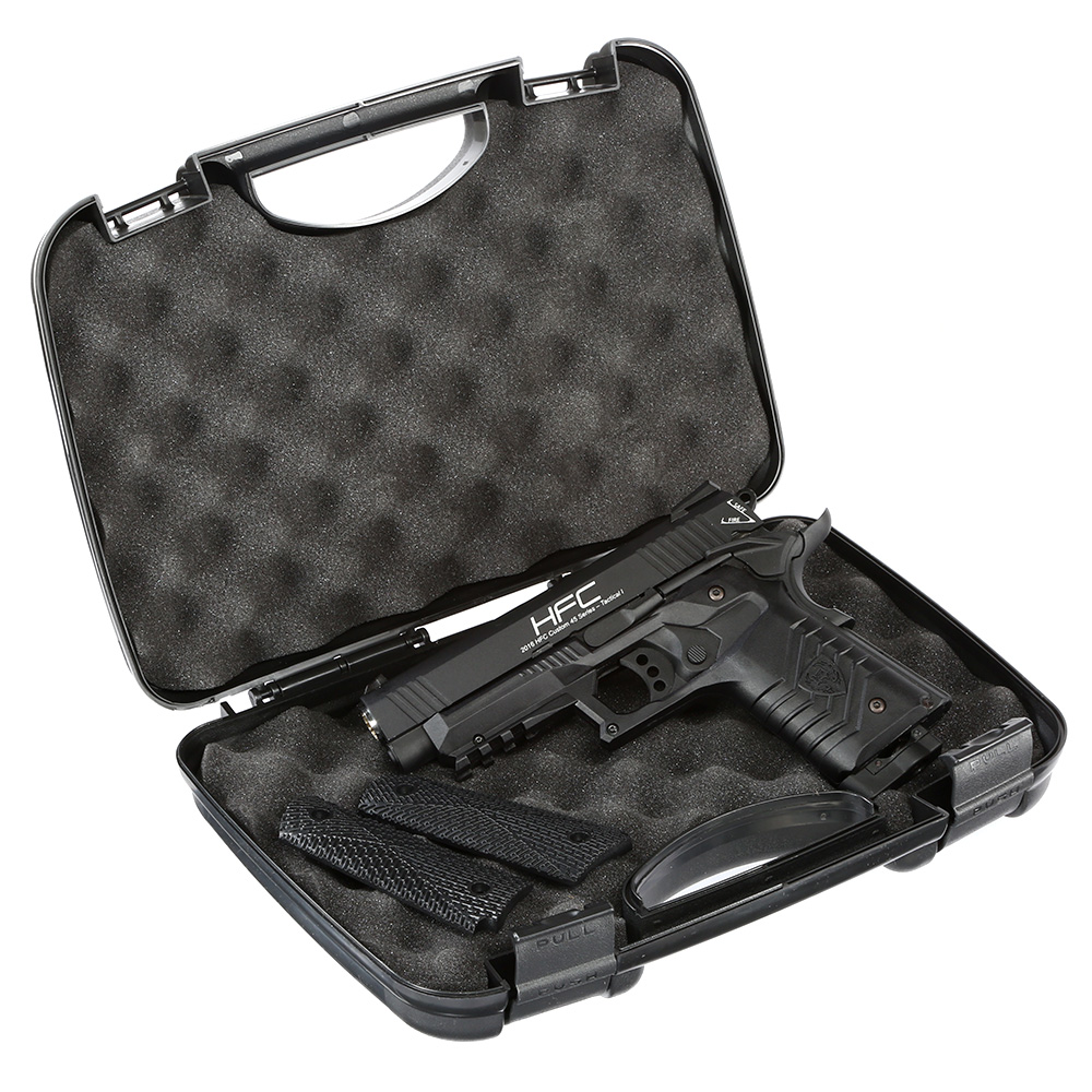 HFC M1911S Custom 45 GripTac Airsoftpistole Vollmetall CO2BB 6mm BB schwarz inkl. Pistolenkoffer Bild 11