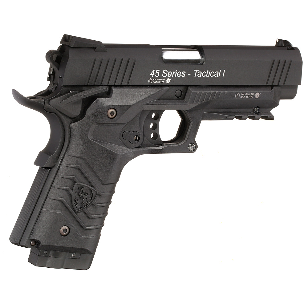 HFC M1911S Custom 45 GripTac Airsoftpistole Vollmetall CO2BB 6mm BB schwarz inkl. Pistolenkoffer Bild 4