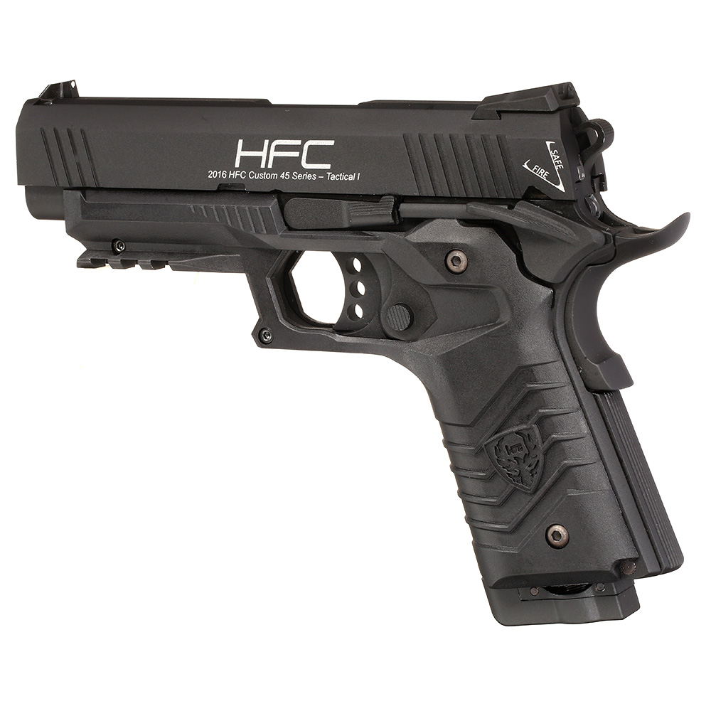 HFC M1911S Custom 45 GripTac Vollmetall CO2BB 6mm BB schwarz inkl. Pistolenkoffer Bild 7
