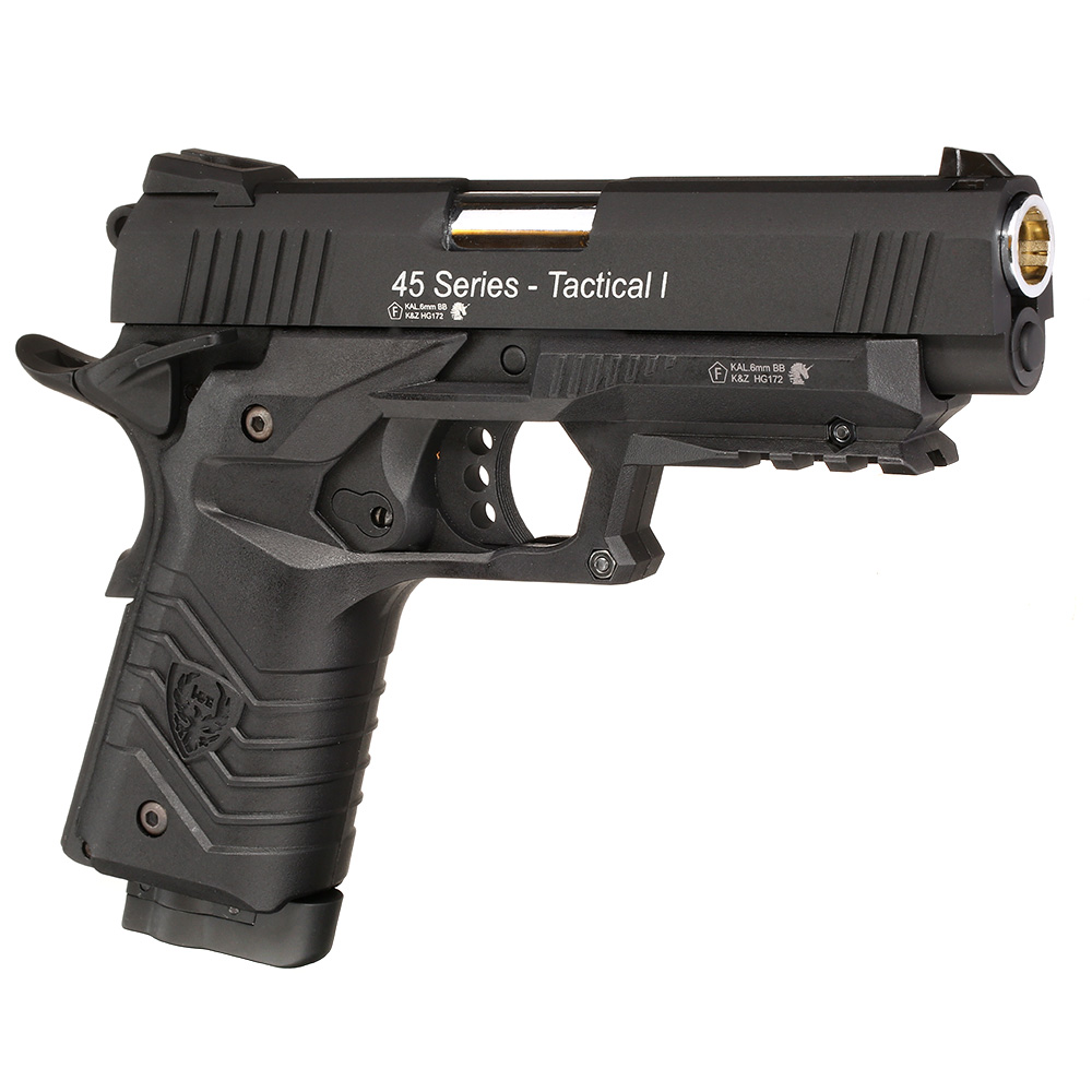 HFC M1911S Custom 45 GripTac Airsoftpistole Vollmetall CO2BB 6mm BB schwarz inkl. Pistolenkoffer Bild 8