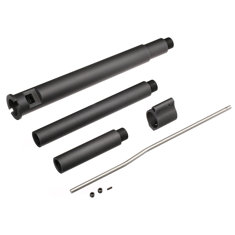 RA-Tech WCRS Aluminium Auenlauf mit Gas-Block Kit 12.5 Zoll / 14.7 Zoll f. GHK / WA / G&P M4 / M16 GBB Serie