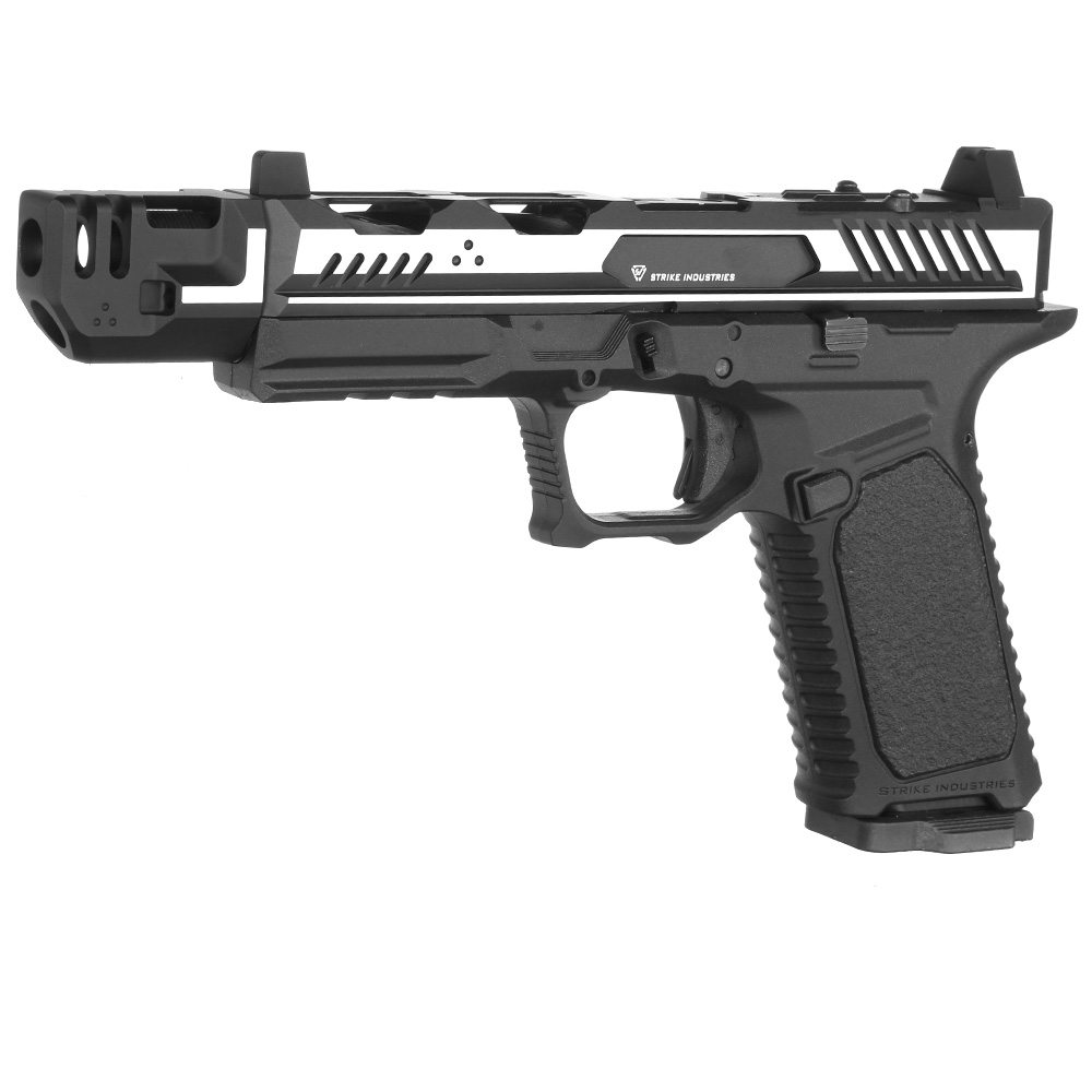 EMG / Strike Industries ARK Compensator mit Metallschlitten GBB 6mm BB 2-Tone schwarz-silber