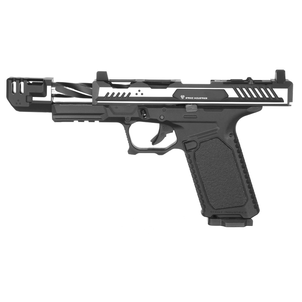 EMG / Strike Industries ARK Compensator mit Metallschlitten GBB 6mm BB 2-Tone schwarz-silber Bild 2