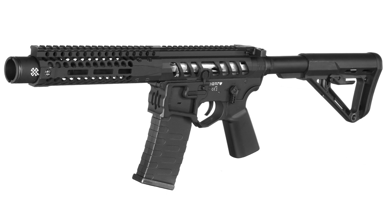 APS / EMG F-1 Firearms UDR-15 3G PDW eSilver Edge SDU-MosFet 2.0 Vollmetall S-AEG 6mm BB schwarz
