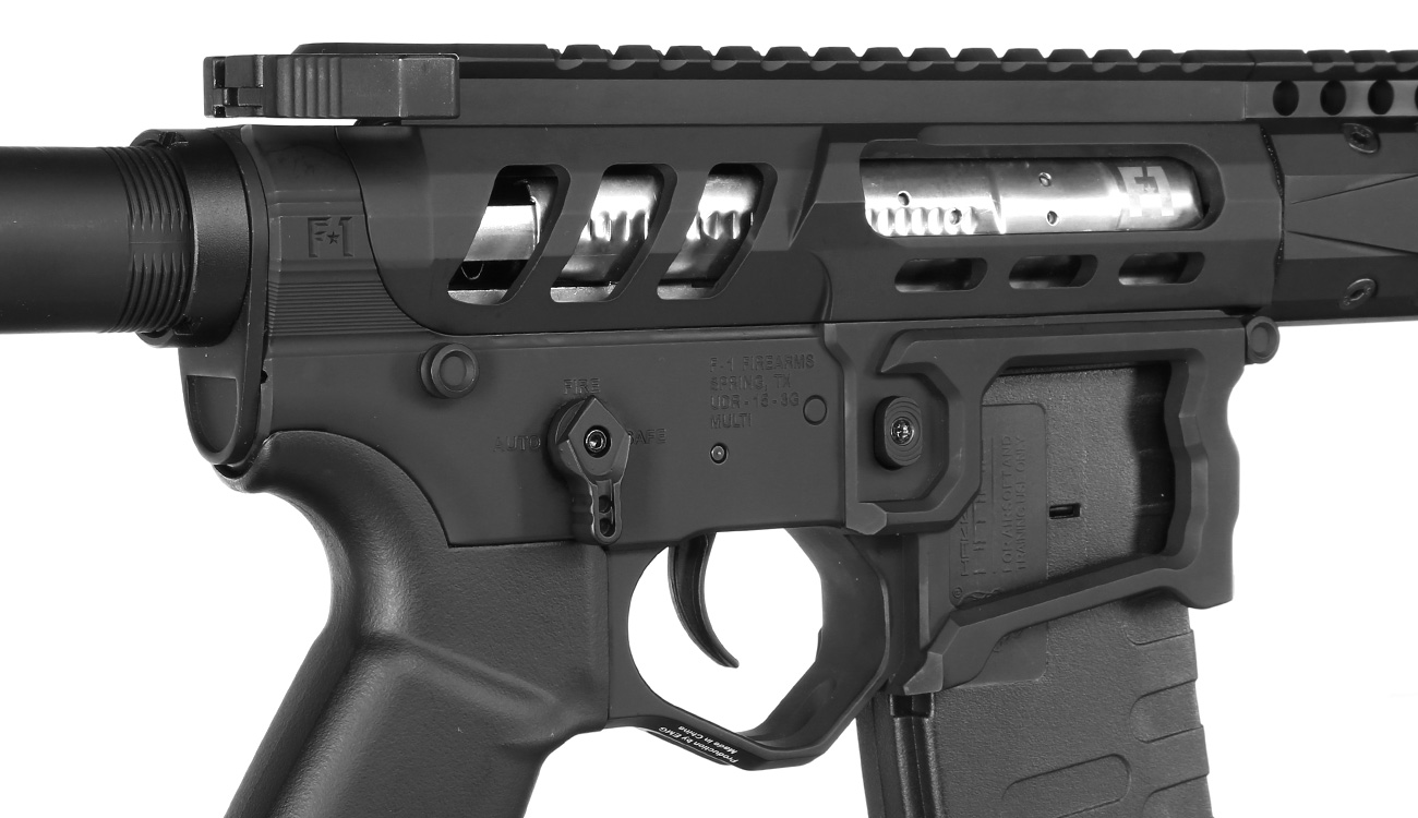 APS / EMG F-1 Firearms UDR-15 3G PDW eSilver Edge SDU-MosFet 2.0 Vollmetall S-AEG 6mm BB schwarz Bild 8