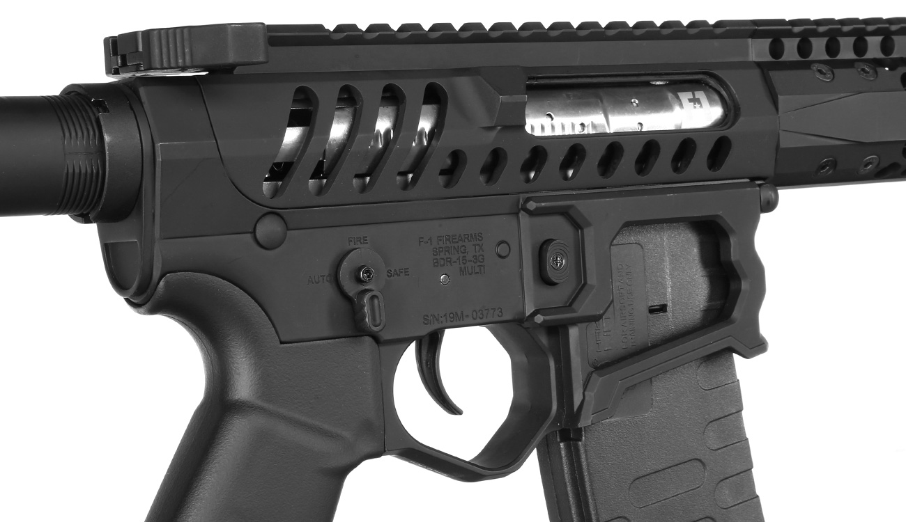 APS / EMG F-1 Firearms BDR-15 3G PDW eSilver Edge SDU-MosFet 2.0 Vollmetall S-AEG 6mm BB schwarz Bild 8
