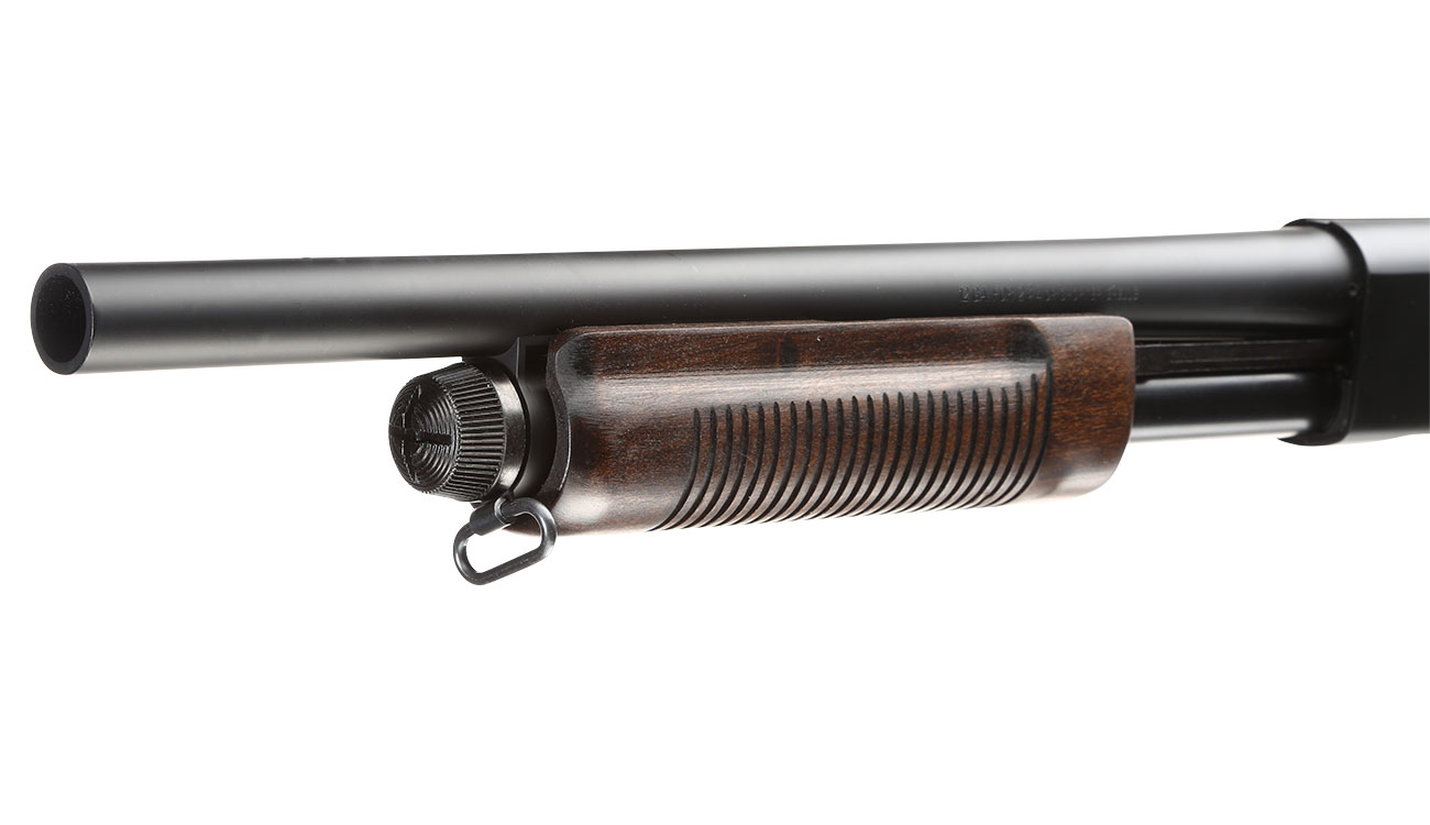Maruzen M870 Standard Pump Action Gas Shotgun mit Hlsenauswurf 6mm BB Echtholz Bild 6