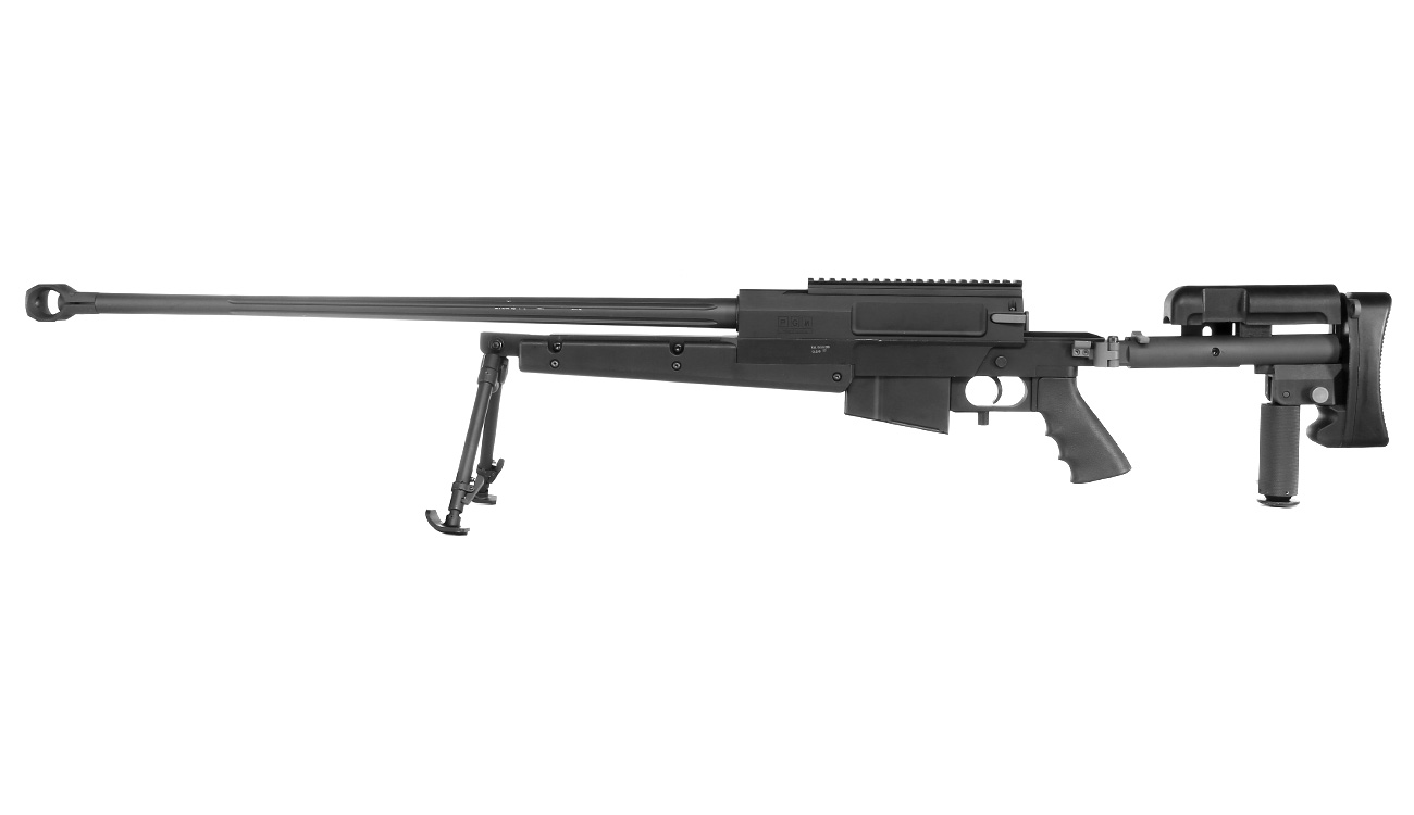 Cybergun / S&T PGM Mini-Hecate .338 Vollmetall Gas Bolt Action Snipergewehr 6mm BB schwarz Bild 1