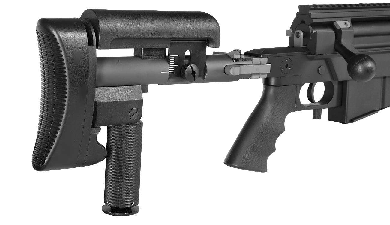 Cybergun / S&T PGM Mini-Hecate .338 Vollmetall Gas Bolt Action Snipergewehr 6mm BB schwarz Bild 10