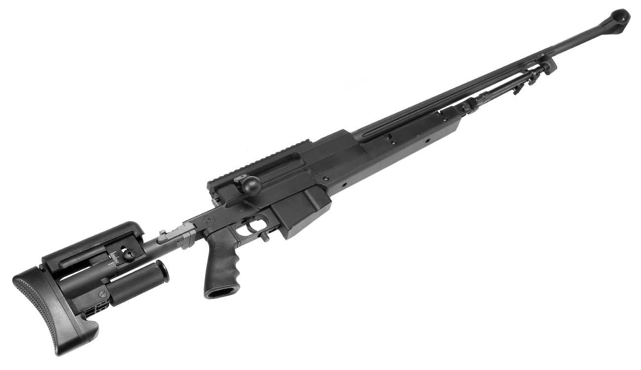 Cybergun / S&T PGM Mini-Hecate .338 Vollmetall Gas Bolt Action Snipergewehr 6mm BB schwarz Bild 4