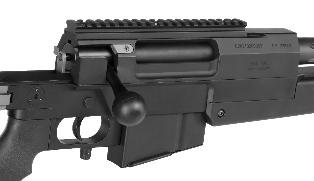 Cybergun / S&T PGM Mini-Hecate .338 Vollmetall Gas Bolt Action Snipergewehr 6mm BB schwarz Bild 8