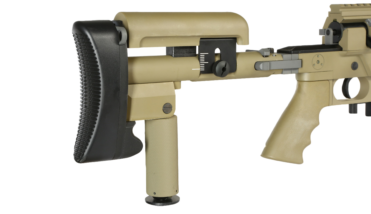 Cybergun / S&T PGM Mini-Hecate .338 Vollmetall Gas Bolt Action Snipergewehr 6mm BB Tan Bild 10