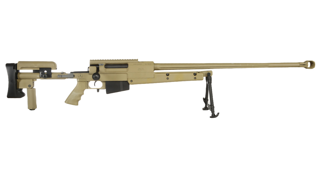 Cybergun / S&T PGM Mini-Hecate .338 Vollmetall Gas Bolt Action Snipergewehr 6mm BB Tan Bild 2