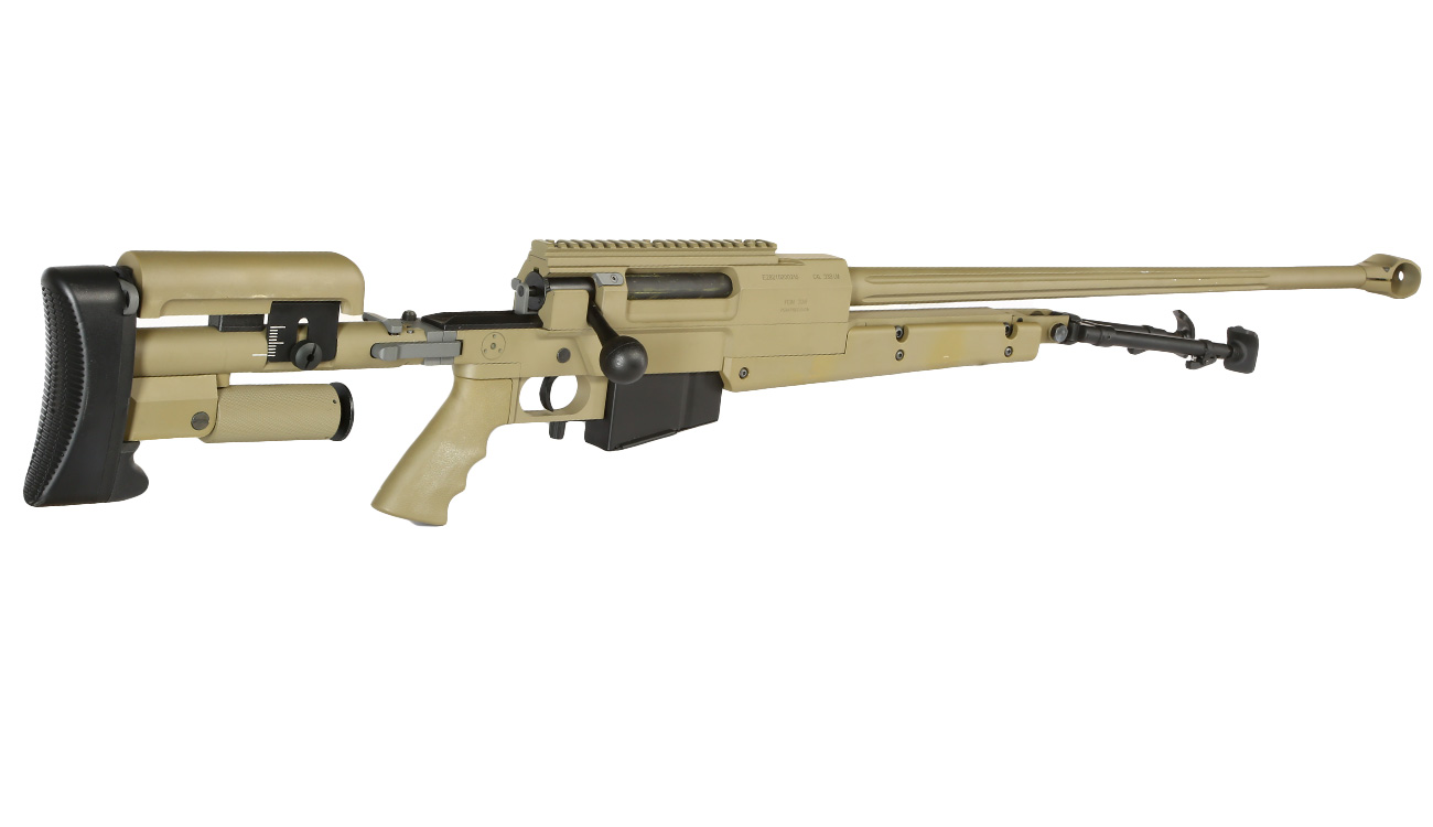 Cybergun / S&T PGM Mini-Hecate .338 Vollmetall Gas Bolt Action Snipergewehr 6mm BB Tan Bild 3