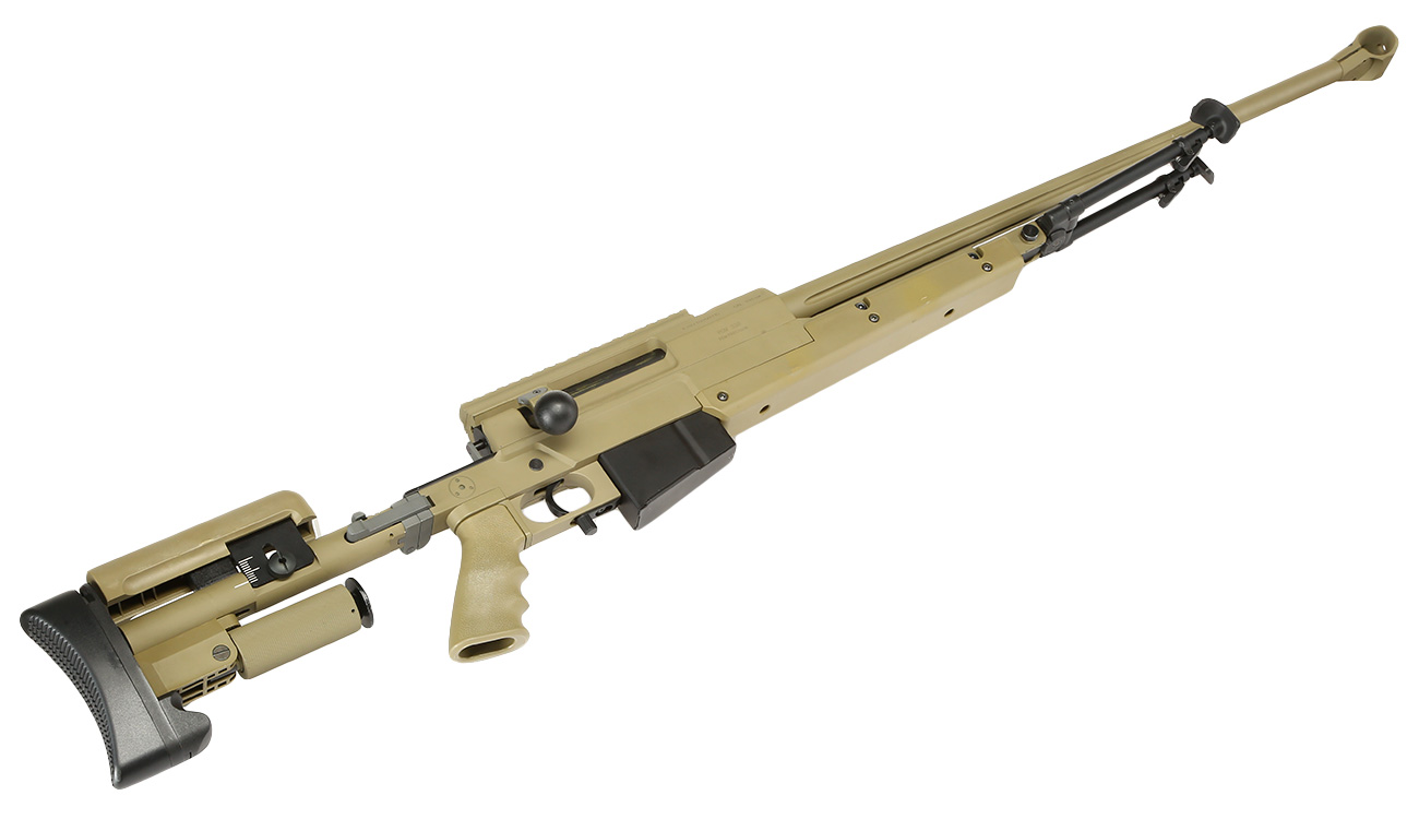 Cybergun / S&T PGM Mini-Hecate .338 Vollmetall Gas Bolt Action Snipergewehr 6mm BB Tan Bild 4