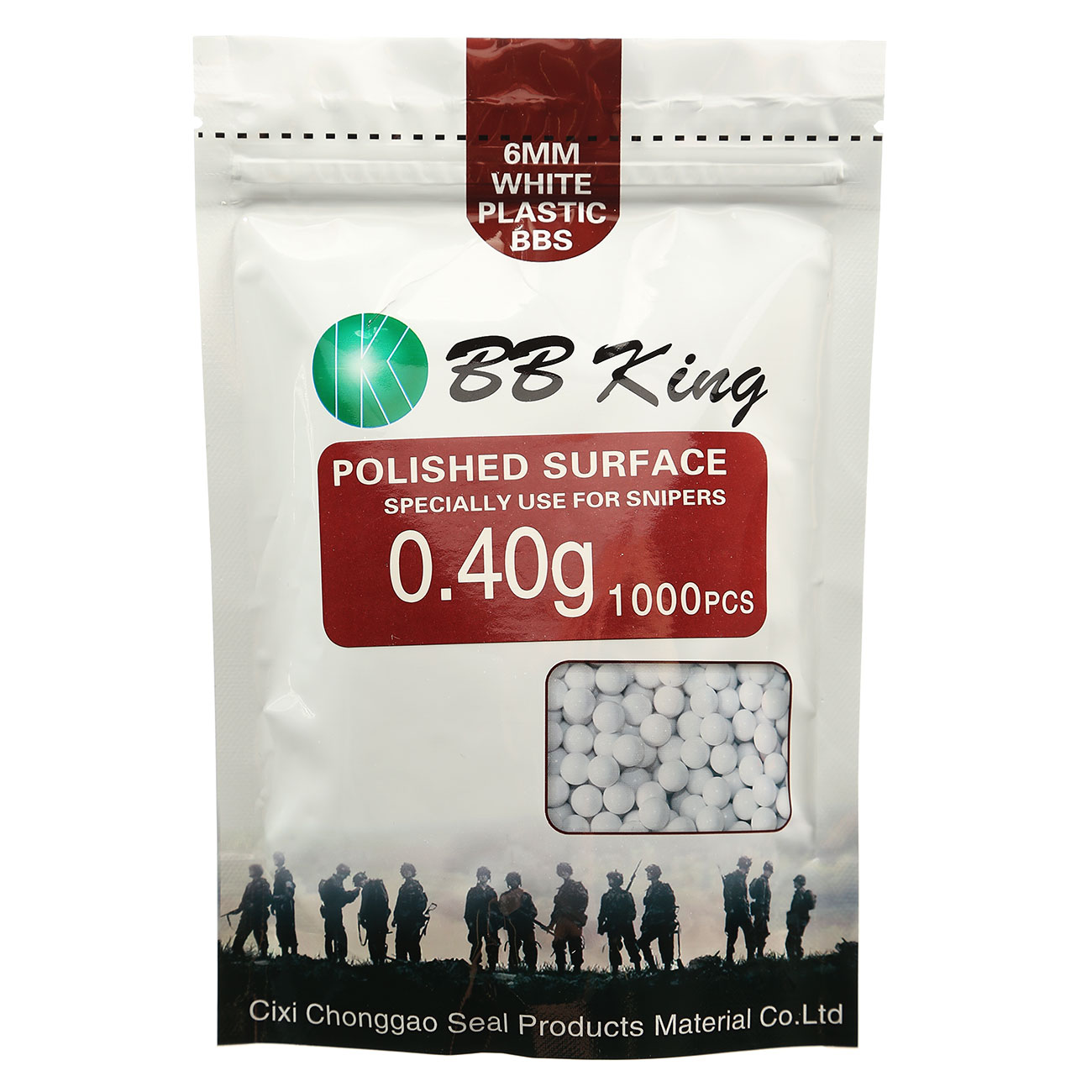 BB King Sniper Precision BBs 0.40g 1.000er Beutel weiss