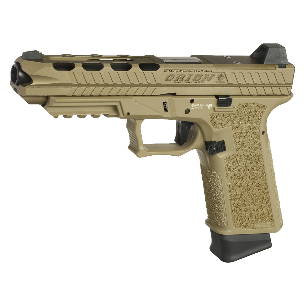 Poseidon Orion No. 3 Combat mit Metallschlitten GBB 6mm BB Tan